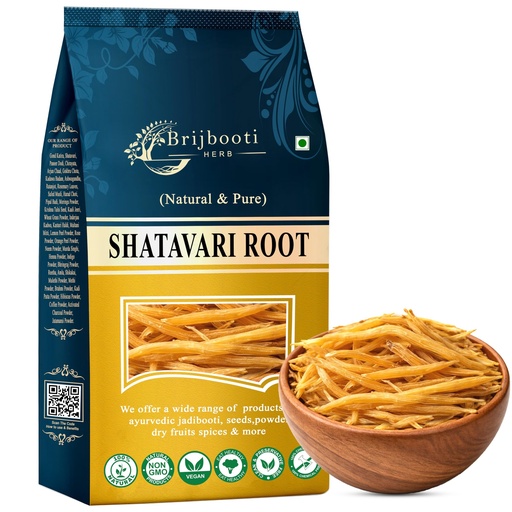 [BRSWGFL6OQBQEGYU] BrijBooti Shatavari Root 200 Gr Raw Indian Asparagus Racemosus Yellow Shatawar satawari Pure Yellow Root - Natural Satavar | FSSAI, GMP, ISO Certified