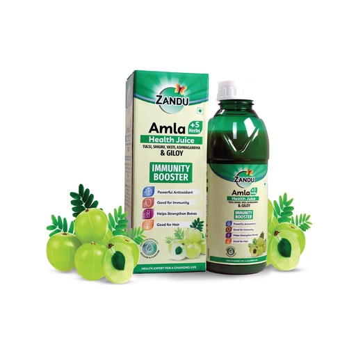 [BRSWYHYFCN6QO3LK] ZANDU HEALTH JUICE Amla + 5 Herbs Health Juice Ayurvedic Immunity Booster Powerful Antioxidant (1000ml)