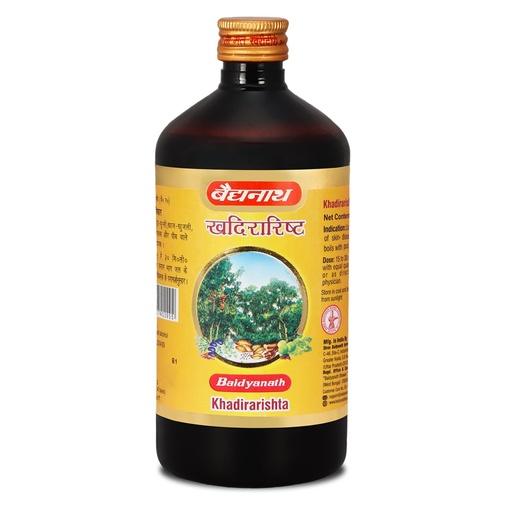 [BRSROEINB5YBY3I4] Baidyanath Ayurved Khadirarishta - 450 ML | Ayurved Syrup for Skin Disorders | Blood Purifier