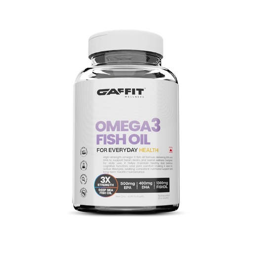 [BRSRGHY3OQHQ4CLU] Omega-3 Fish Oil Capsules for Men & Women | 1300 mg per Softgel | 500 mg EPA + 400 mg DHA | Molecularly Distilled & Mercury-Safe | Supports Heart, Brain, Joint & Cognitive Immunity Health | GMP Certified | 60 Softgels