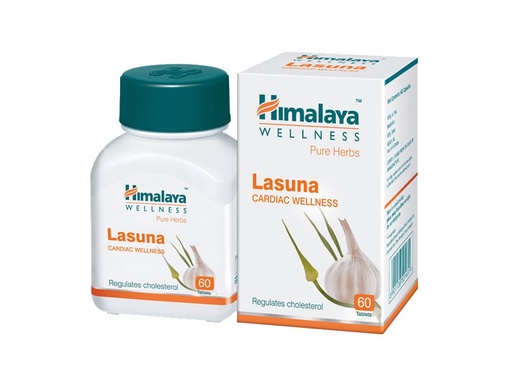 [BRSWKZYMOAFWIETK] Himalaya Pure Herbs Lasuna Cardiac Wellness Tablets, White, 250 mg, 60 Count
