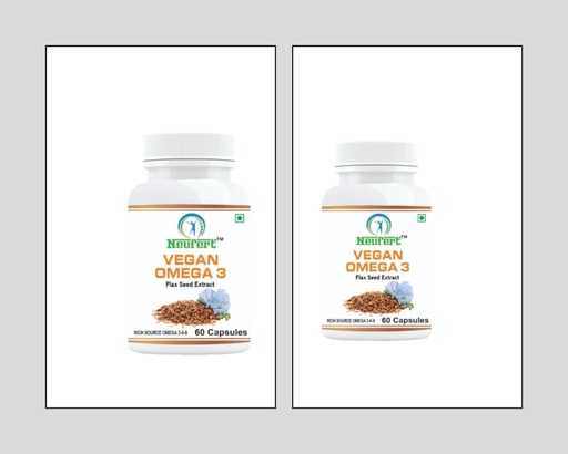 [BRSROBL3OEAWCG3Z] Vegan Omega-3 (Pack Of 2) Natural Nutrition Supplements for Muscle, Bone, Heart & Skin 100 Capsules