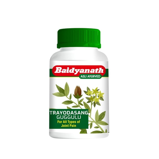 [BRSREZYBBZ6BO3T6] Baidyanath Trayodasang Guggulu - 80 Tablets | Ayurvedic Joint Support Tablets | Blend of Guggulu, Ashwagandha, Rasna, Giloy & Herbal Ingredients | Bone & Muscle Wellness Supplement |