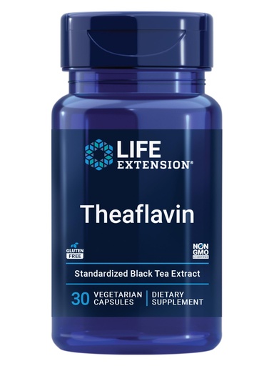 [BRSWIYYYPIIWADY3] Life Extension Theaflavin Standardized Extract – Tea Leaf Flavonoids, Arterial Health Support, Helps Maintain Already-Heathy Cholesterol – Gluten-Free, Non-GMO, Vegetarian – 30 Capsules