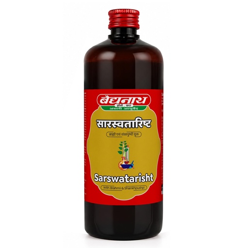 [BRSRMEIYOUNRACT2] Baidyanath Asli Ayurved Jhansi Saraswatarishta 450 ml Bottle
