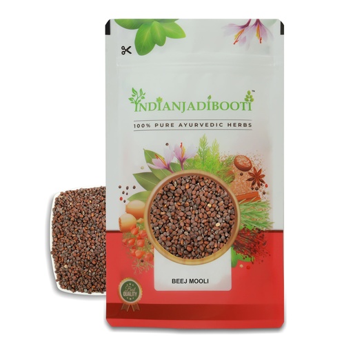 [BRSRABAFPJ6GO33A] IndianJadiBooti Beej Mooli (Edible Radish Seeds/Moolaka Beej) – 100% Pure Raw Seeds for Digestive Health & Kidney Detox – Helps Support Urinary Wellness & Metabolism 100g Pack