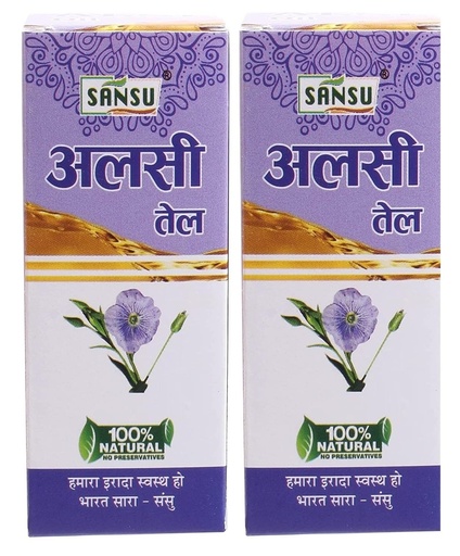 [BRSRAAYKCAJW22D3] Sansu Alsi Oil (Flaxseed Ka Tail) | Ayurvedic | 100ml (Pack of 2)
