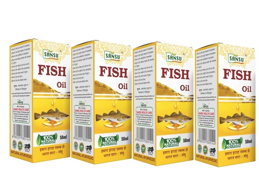 [BRSRAYYEDN6WC2TL] SANSU Fish Oil For Eye good For Heart Heath benefit for bone, beneficial in diabetes, improve immune, 50ml (Pack of 4)
