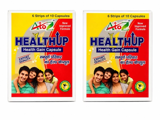 [BRSRYEIEDIMAG3D5] AtoZ HealthUp Health Gain Capsule, 6 Strips of 10 Capsules