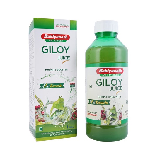 [BRSRMZYCDF6R43TK] Baidyanath Asli Ayurved Jhansi | Giloy Juice1 Ltr |Natural Immunity Booster |Pure, Natural and 100% Ayurvedic Juice|| Safe for Diabetic| No Added Sugar|Giloy Juice