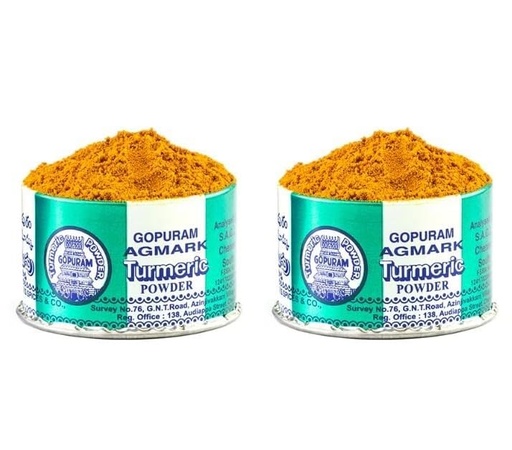 [BRSRYZIRAV7RG3T7] Turmeric Powder Tin,Weight 50gm Each - Pack of 2pc