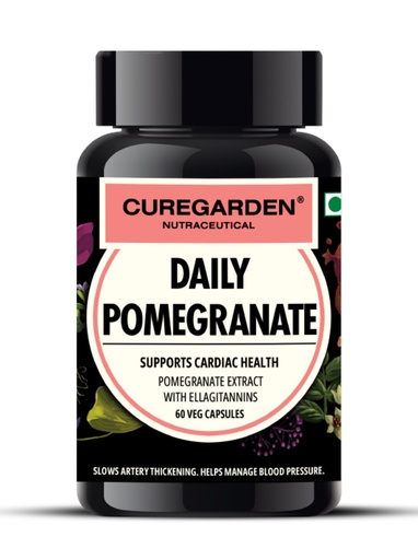 [BRSWGZ3YAEHG2DTD] Curegarden Daily Pomegranate Extract 400mg Antioxidant Capsules, 60 Caps
