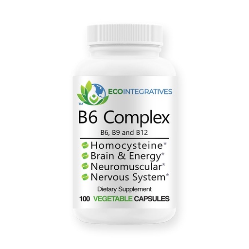 [BRSRAZAEOEMAOA3P] B6 Complex Vegan Vitamin B6, B9 Folate, B12 Methylcobalamin Supports Cardiovascular, Neuromuscular, Nervous System, Homocysteine, Energy, Blood Cell & Bone Health 100 Caps