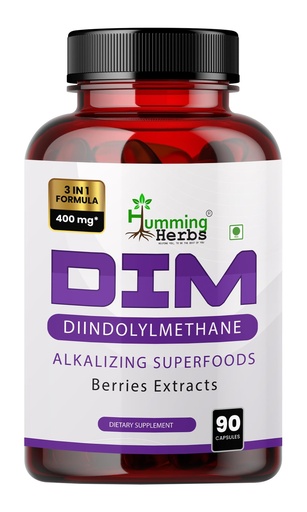 [BRSROYACDEJQICDK] Humming Herbs DIM - Diindolylmethane - Alkalizing Extracts Spirulina,Berries Blend, Black Pepper Extract - 90 cap