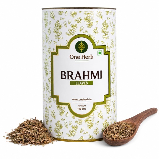 [BRSW2EA7AEDWEDY6] One Herb - Brahmi Leaves 100g, Bacopa Monnieri, Loose Tea for Memory, Focus, Calm Mind, Stress Ease, Restful Sleep & Antioxidant Support - Ayurvedic, Caffeine free