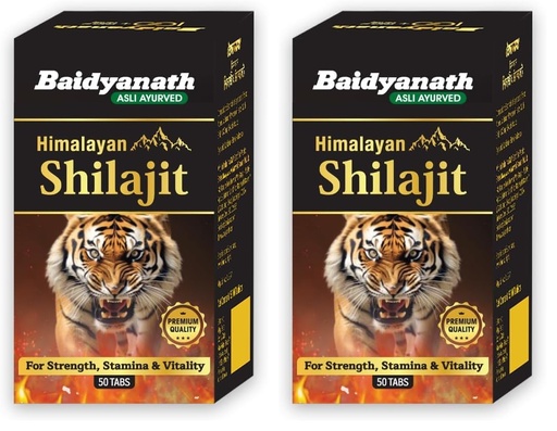 [BRSRAA35OVYBSGTU] Baidyanath Shilajeet (Shilajit), 50 Tablets (Pack of 2)