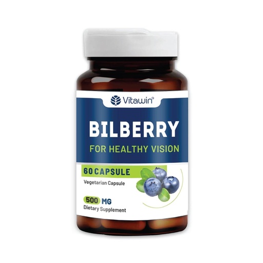 [BRSWGHDRDMMBAALG] Bilberry Extract 500mg for Eye Health & Vision Support | Rich in Natural Antioxidants | Supports Healthy Eyes, Retinal Wellness & Daily Screen Exposure | 60 Veg Capsules