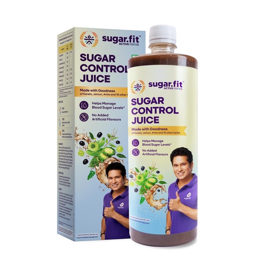 [BRSROHTQDENRUFY2] Sugar.fit | Active foods Sugar Control Juice 1 L | Diabetic Care | Neem Karela Jamun Juice, made with 13 natural herbs | Helps manage weight, cholesterol, blood sugar, no added sugar (Pack of 1)