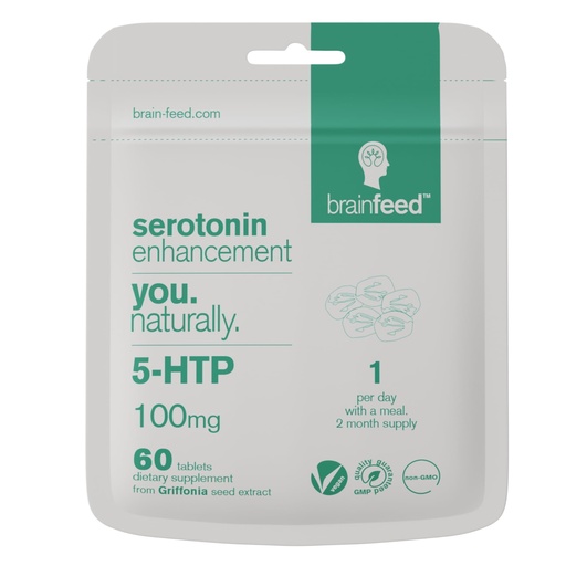 [BRSWECQ3BMORMAYZ] Serotonin Supplements (60) | 1-a-Day Serotonin Mood Support | 5HTP 100mg Per Tablet from Griffonia Seed Extract | Natural Serotonin Booster | 2 Month Supply