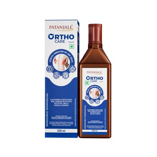 [BRSRGBQ3AEORYEYV] Patanjali Orthocare Liquid | Ayurvedic Joint Support Supplement | With Glucosamine, MSM, Boswellia & Vitamin D | Vegetarian | 500ml (Pack of 2)