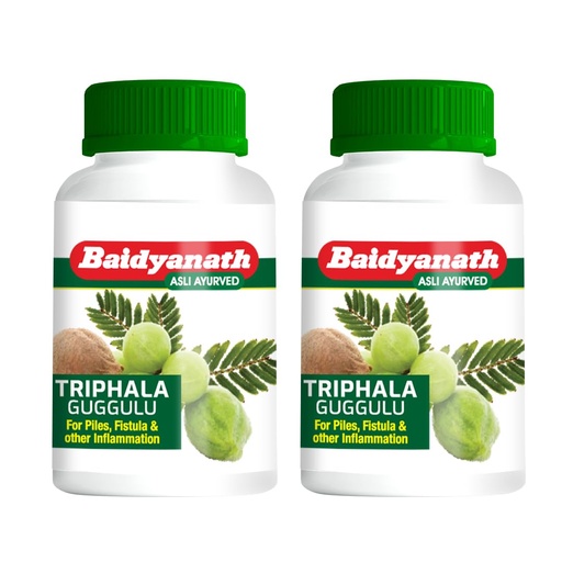 [BRSRACY7BMIAGFL5] Baidyanath Triphala Guggulu Tablets | Ayurvedic Blend with Amla, Haritaki & Guggulu | Herbal Formula for Daily Wellness | 80 Tab | Pack of 2