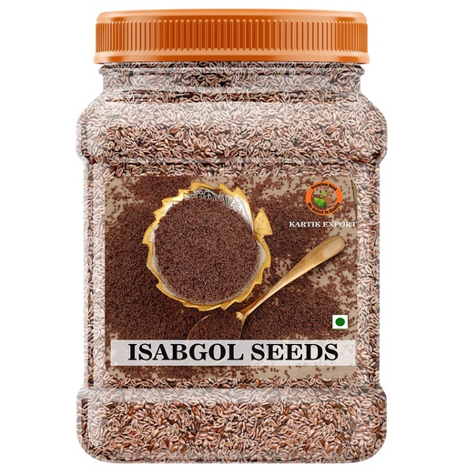 [BRSRM235CEHBOAL7] Kartik Export Isabgol Beej | Edible Isabgol Seeds | Psyllium Seeds (350gm) (Jar Pack)