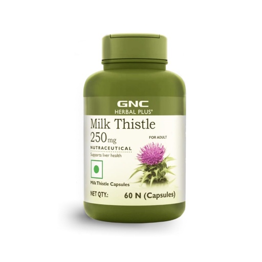 [BRSRM236BMDWY2TZ] GNC Milk Thistle 250mg with 80% Silymarin | 60 Veg Capsules | Supports Liver Detox, Liver Health, Alcohol Protection, & Fatty Liver Care | Helps Remove Toxins & Boost Liver Function | USA Formulated