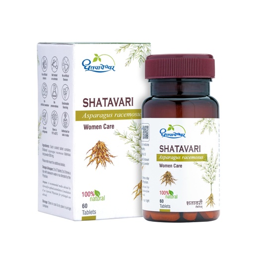 [BRSRABDQBF5RGDLZ] Dhootapapeshwar Shatavari Tablets | Ayurvedic Supplement for Women's Reproductive Health | Anti-Aging, Menstrual Comfort & Overall Well-Being | 60 Tablets X Pack Of 2