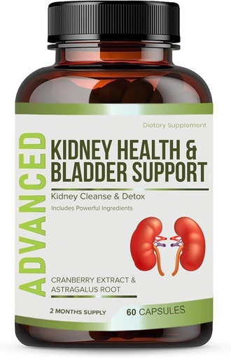 [BRSROAICPIDRYFY4] Kidney Cleanse Detox &amp; Repair and Bladder Support- Kidney Support Supplement for Kidney Restore With Chanca Piedra,Cranberry, Juniper Berries for Kidney Detox and Bladder Health.60 Day Supply