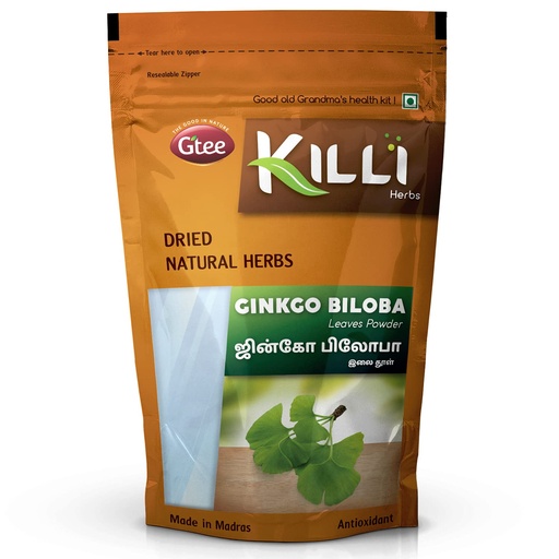 [BRSW2ZL7AEHWC3IV] KILLI Ginkgo biloba Leaves Powder, 100g