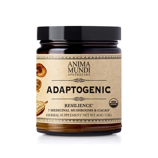 [BRSWGYINCJ6B4G35] Anima Mundi Apothecary Organic Mushroom Supplement - Adaptogenic Mushrooms + Cacao - Uplifting Powder with Organic Lion's Mane, Shiitake, Chaga & More - Add to Coffee, Tea & Smoothies (4oz / 113g)
