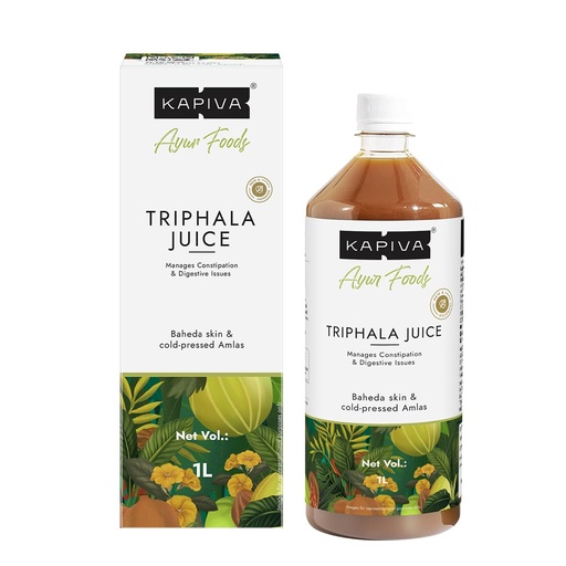 [BRSWKHYPBN4GEAYZ] Kapiva Triphala Juice | 100% Ayurvedic | Relieves Constipation & Improves Digestion | No Added Sugar, 1L