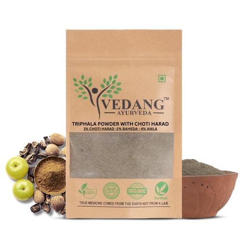 [BRSREZYROEGREE3B] Triphala Churna With Choti Harad 1:2:4 Ratio (1 Choti Harad-2 Baheda-4 Amla) 100% Pure Powder | No Adulteration | No Preservatives | Non GMO | Hand Picked Sun Dried