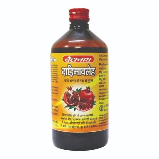 [BRSW2CAPOUPREFD6] Baidyanath Asli Ayurved Dadimavaleha Syrup with Pomegranate – Ayurvedic Digestive Tonic for Indigestion, Loss of Appetite, Gas & Anemia – Herbal Iron-Rich Supplement – 450ml