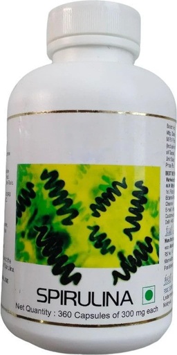 [BRSRYZD3CAPAE2Q3] Spirulina Algae Supplement Capsules, 360 Capsules | Daily Dietary Supplement for Wellness Support