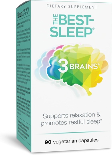 [BRSWECQ2C4OQYETB] Natural Factors 3 Brains, The Best-Sleep, Supports Relaxation & Restful Sleep, Vegan, 90 Capsules