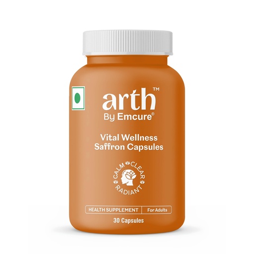 [BRSREGTQBF7RG3IY] Arth Premium Kesar Saffron Beauty Capsules | Skin Glow, Radiance & Mood Support | Beauty & Wellness Supplement | 30 Veg Capsules