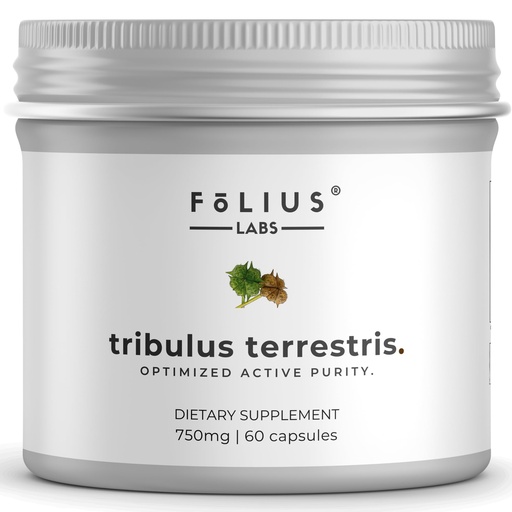 [BRSRAYIDAB6GKF3L] FOLIUS LABS Tribulus Terrestris for Men & Women 750mg | 40% Saponins