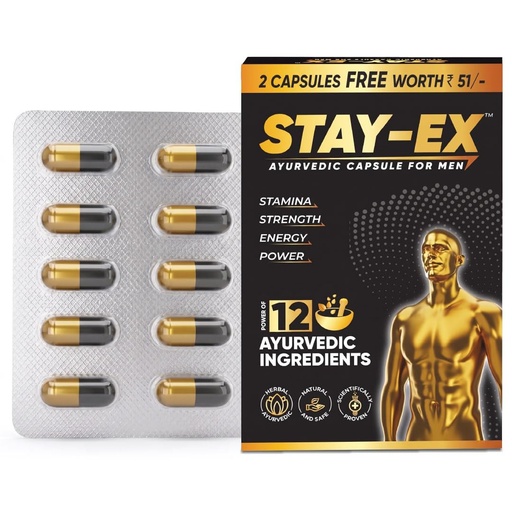 [BRSRY2QDCMFRYHT2] Ayurvedic Capsules for Men | 12 Capsules | Natural Shilajit, Ashwagandha, Safed Musli & Gokshura | Stamina, Strength, Energy & Power | Proprietary Formulation