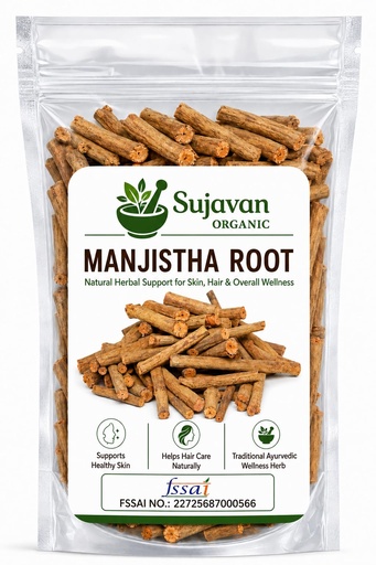 [BRSRYYYCOAHWOYA6] Manjistha Root Stick | Indian Madder/Majith | Natural Support for Skin, Hair & Wellness | Manjishtha, Manjishta, Manjista (50 gm)