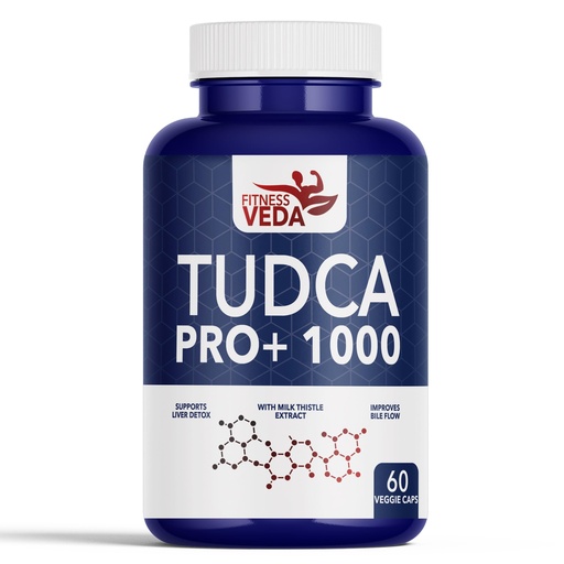[BRSRABAKOUAQGGYY] Fitness Veda TUDCA 1000 mg Liver Supplement with Milk Thistle| Bile Salt & Liver Health Support| Improves Bile flow| Liver Detox, Strength & Fat Digestion| Pack of 1-60 Capsules