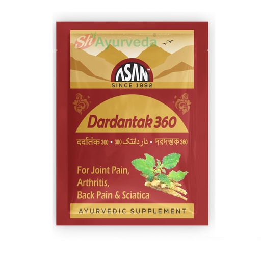[BRSRAFIZAUPBYF3F] AASAN HEALTHCARE Dardantak 360 powder for Arthritis | sciatica | sprain | finger and wrist pain | muscle pain & backache (pack of 14 Pocuhes)
