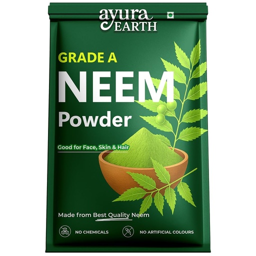 [BRSRGYABOF6WCCI6] AyuraEarth Neem Powder for Eating (250g), Skin & Hair and Face Pack | Anti-Pimple, Anti-Bacterial, Fight Dandruff | 100% Pure and Natural | No Chemical, No preservative, Paraben-Free
