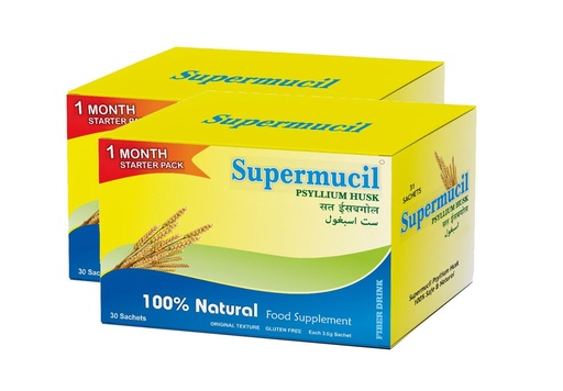 [BRSROC34BF7WKEIY] Psyllium Husk (Sat Isabgol) Sachets | 60 Sachets (3.5g Each) 2 Month Pack | Natural Fiber Supplement for Constipation Relief, Digestive Health & Gut Support | 210g Total