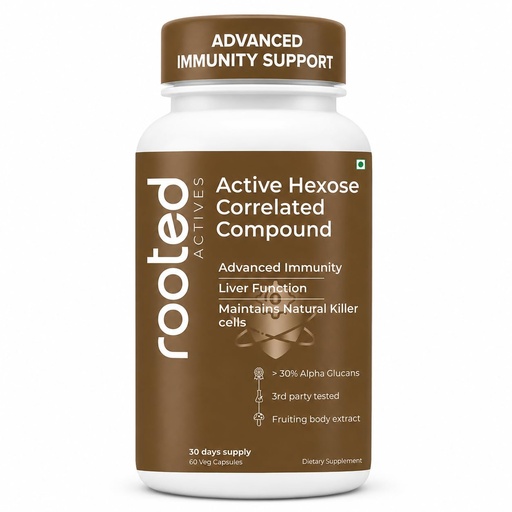 [BRSRAAA7AV6QOHQV] Rooted Active's Organic Active Hexose Correlated Compound (60 Capsules)