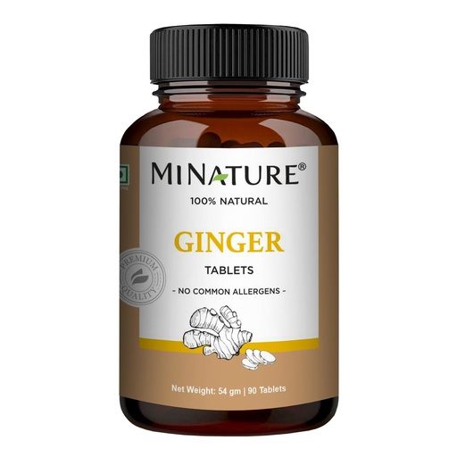 [BRSW2HANBYFROGTD] mi nature Ginger Tablets 90 Tablets (Zingiber officinale) | Sonth | 90 Tablets 45 Days Supply