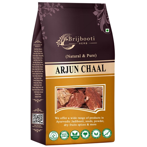[BRSWGEA5CEBBADYV] Brijbooti Arjun ki Chaal 400 Gram | Terminalia Arjuna Bark | Sun-Dried Ayurvedic Arjun Tree Bark | Arjun Ki Chaal Raw