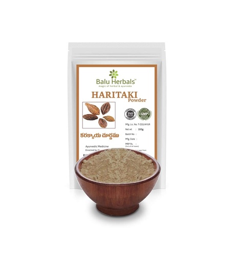 [BRSWGGIRDMPAYHTX] Balu Herbals - Inknut | Harad | Karakkaya | Haritaki Powder 100 grams