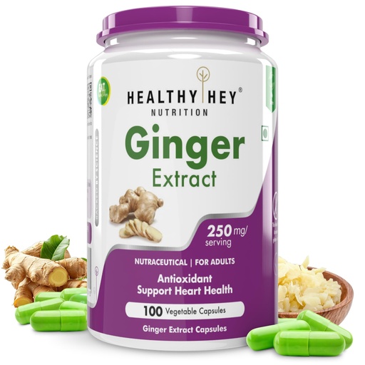 [BRSWGEA6CF7WEC37] HealthyHey Nutrition Ginger Extract 5% Gingerols -100 Veg Capsules