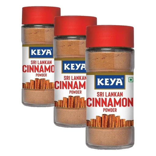 [BRSRYZY3PMFGACYV] Keya Pure and Natural Cinnamon Powder with Genuine Source Certification, 50g (Pack of 3)